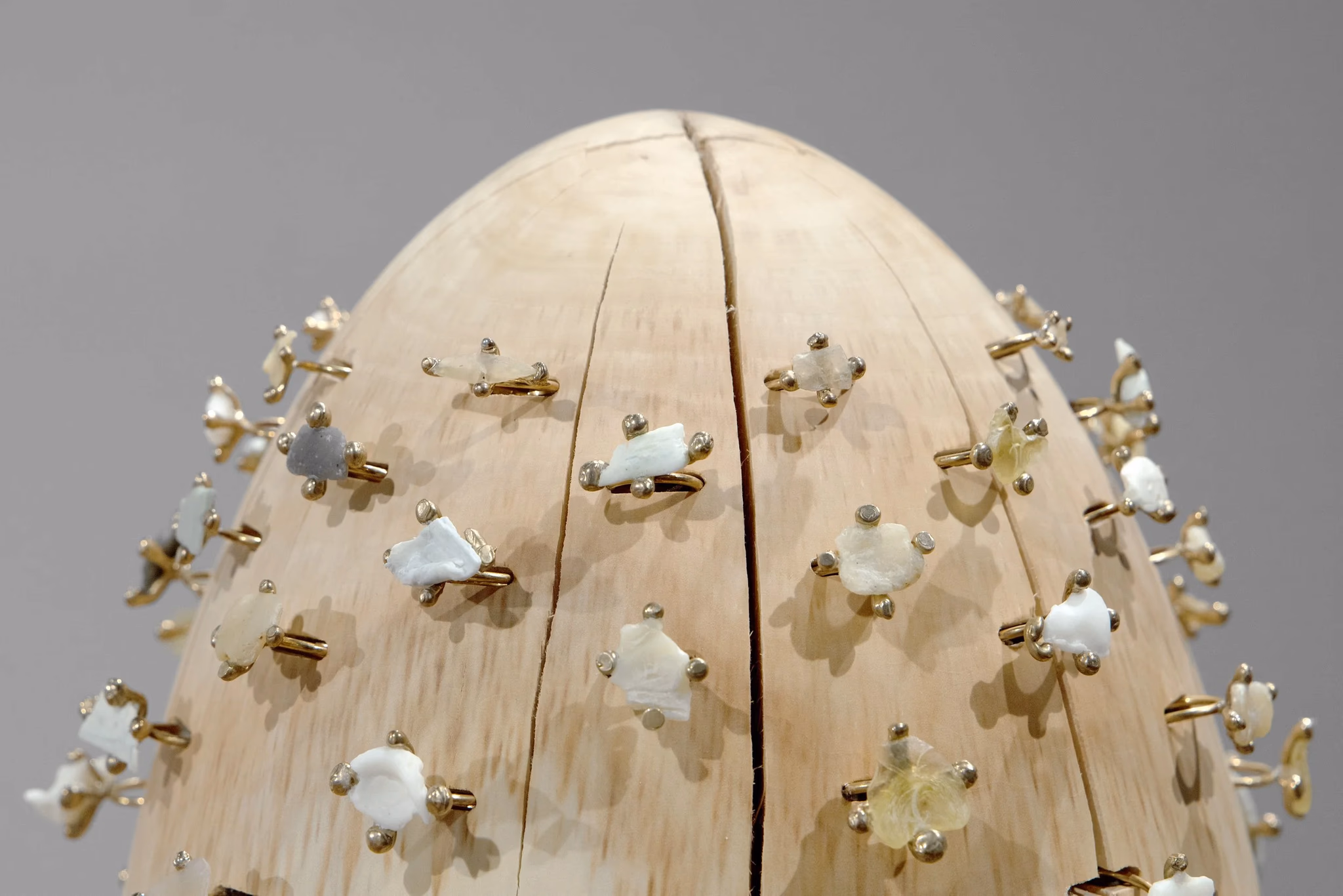 Anne Dahl, A Thousand Passes Over The Body, Box Elder Wood, hand soap, bronze, brass. 2024. Photo: B. Brookbank