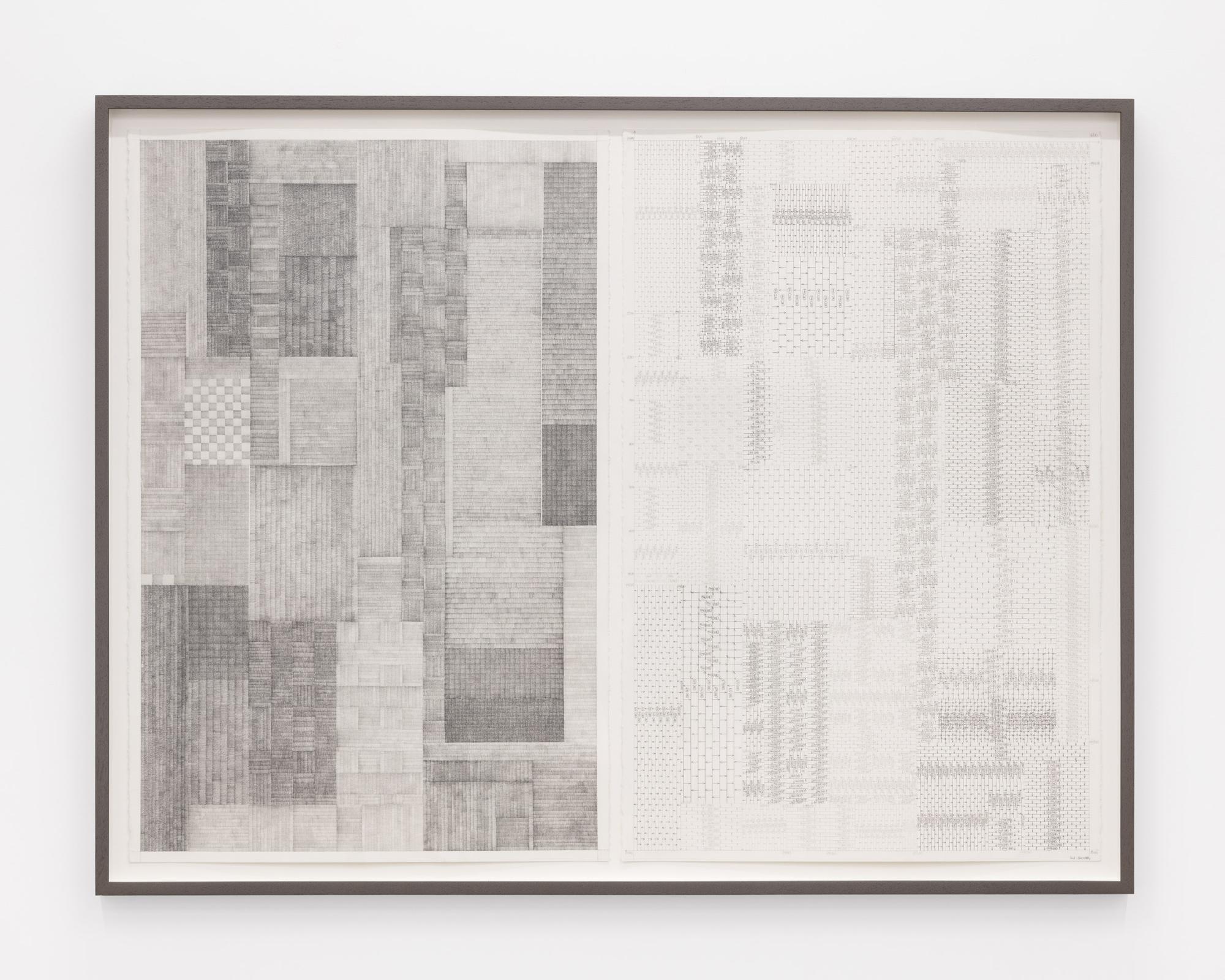 Incremental Movements: The Slow Pace of Mourning, 2023, Graphite on cotton rag paper.